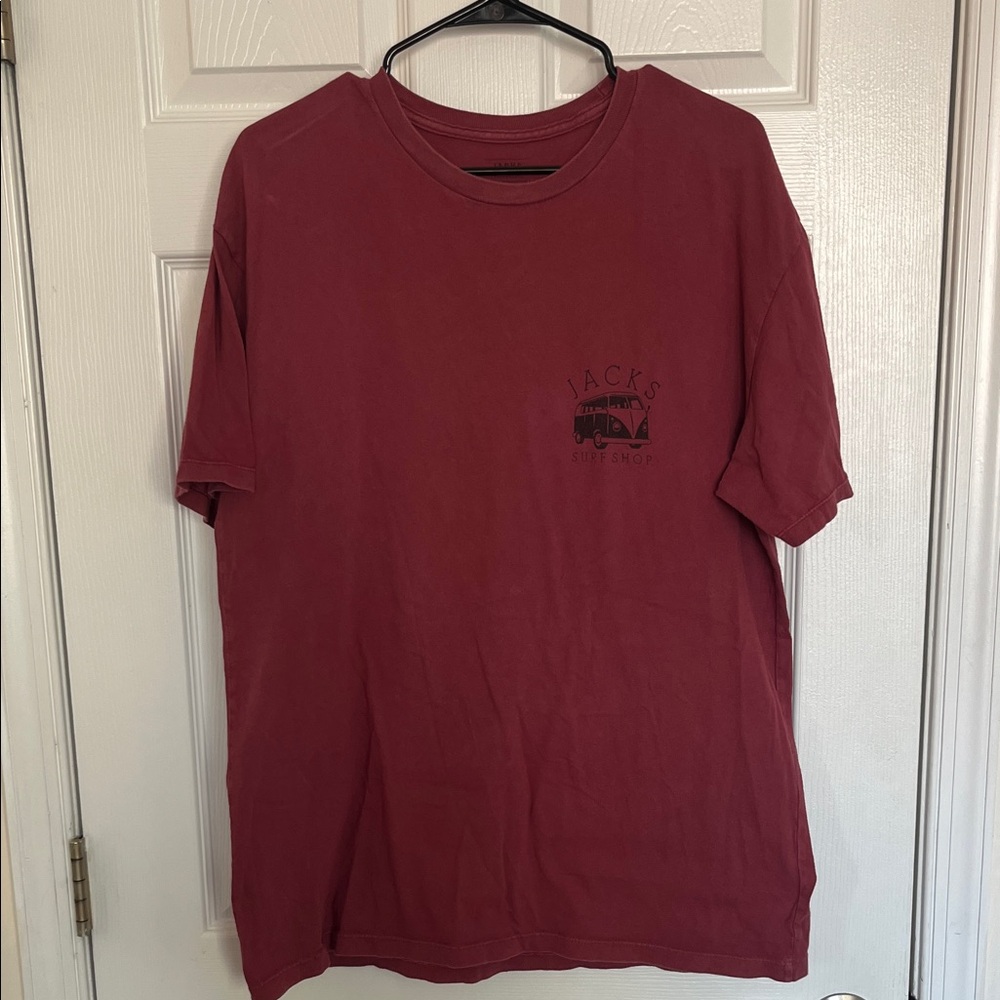 Jack’s Surf Shop Men's Maroon T-Shirt